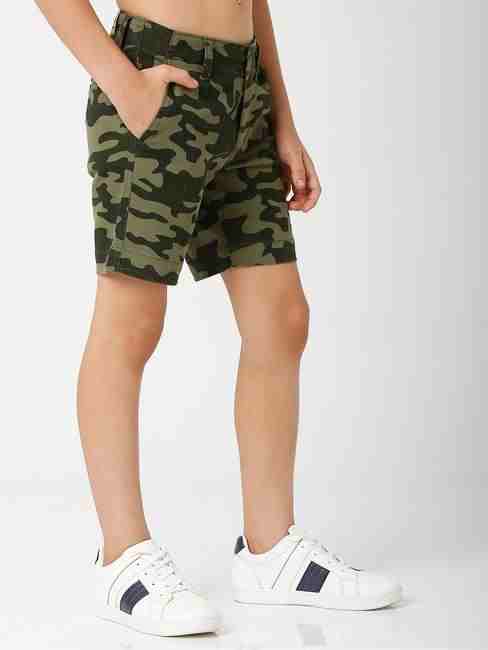 Camouflage Print Shorts with Insert Pockets