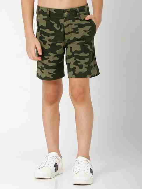 Camouflage Print Shorts with Insert Pockets