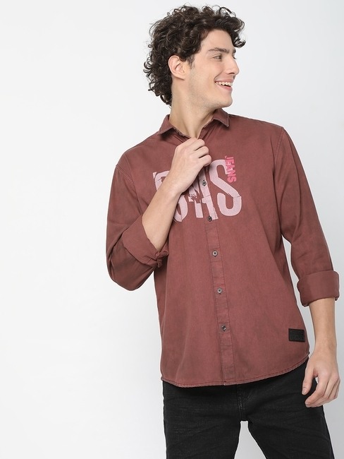 GAS | S.Det Text Smart Fit Shirt