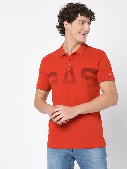 GAS | Ralph Ombre Logo In Polo T-Shirt