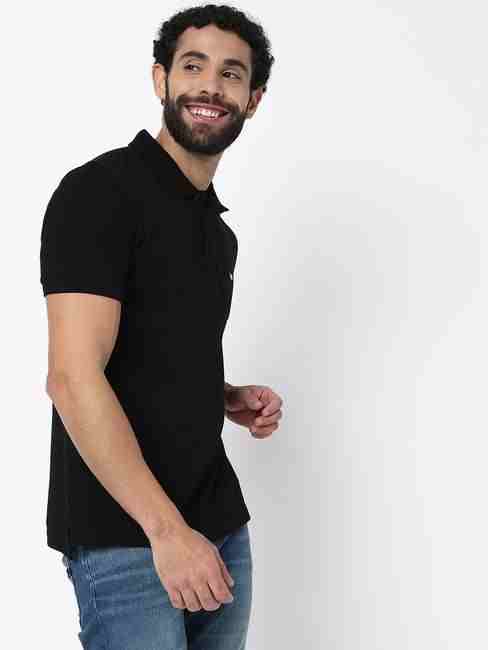 Ralph Regular Fit Jet Black Polo T-Shirt