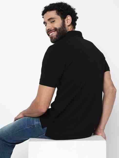 Ralph Regular Fit Jet Black Polo T-Shirt