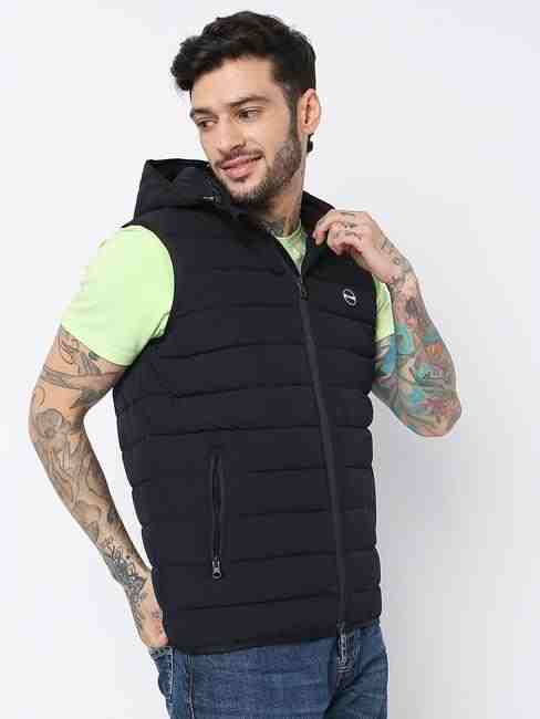 Leo Stitch Hooded Zip-Front Gillet