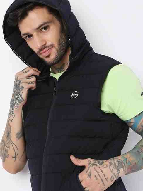 Leo Stitch Hooded Zip-Front Gillet