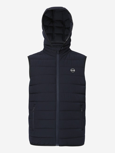Leo Stitch Hooded Zip-Front Gillet