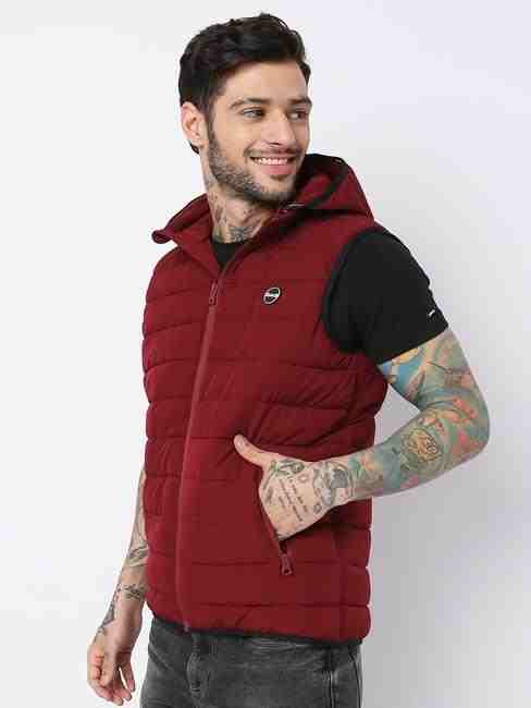 Leo Stitch Hooded Zip-Front Gillet