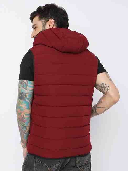 Leo Stitch Hooded Zip-Front Gillet