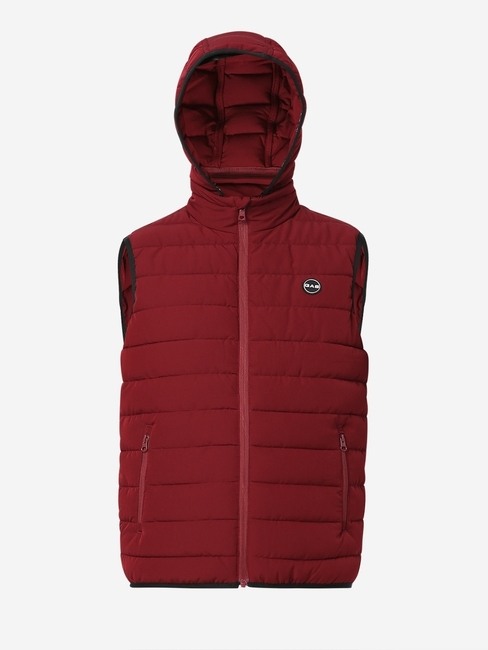 Leo Stitch Hooded Zip-Front Gillet