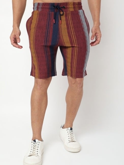 GAS | Striped Shorts With Drawstring Closure