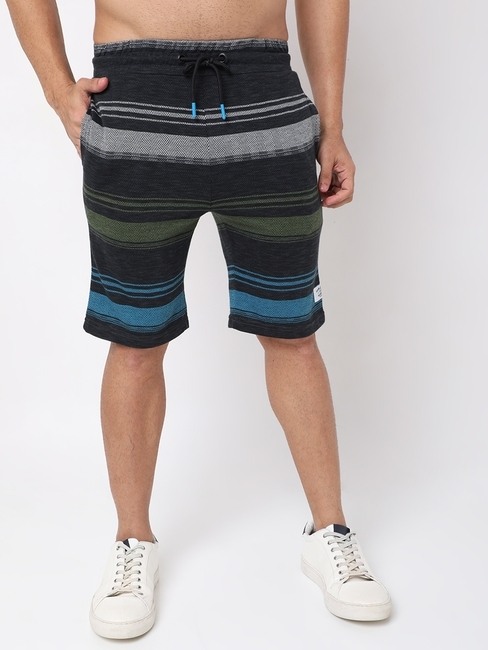 GAS | Striped Shorts With Drawstring Closure
