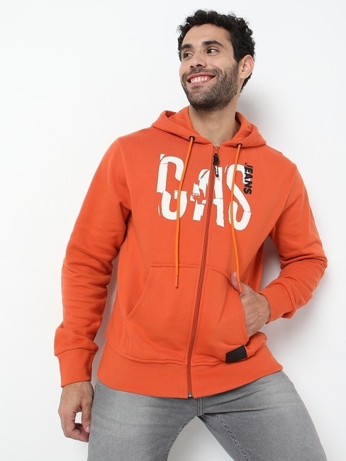 GAS | Vince Tex Apricot Orange Cotton Sweatshirt