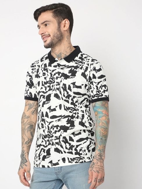 GAS | Regular Fit Half Sleeve Printed Polo T-Shirt