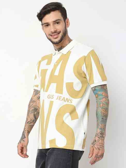 GAS | Regular Fit Half Sleeve Printed Polo T-Shirt