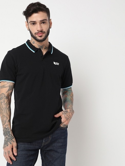 GAS | Regular Fit Half Sleeve Solid Polo T-Shirt