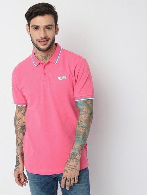 GAS | Regular Fit Half Sleeve Solid Polo T-Shirt