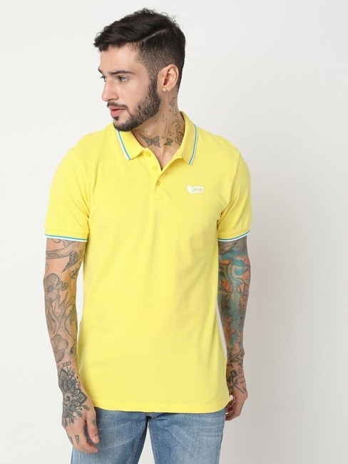 GAS | Regular Fit Half Sleeve Solid Polo T-Shirt