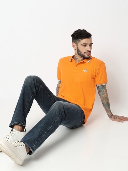 GAS | Regular Fit Half Sleeve Solid Polo T-Shirt