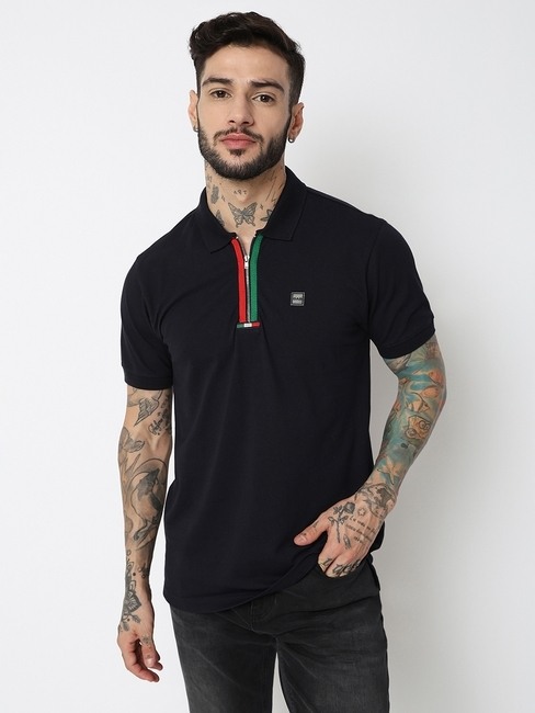 GAS | Regular Fit Half Sleeve Solid Polo T-Shirt