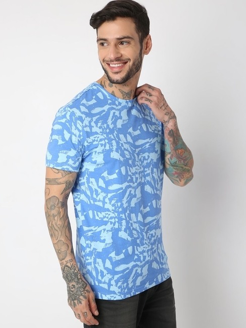GAS | Slim Fit Half Sleeve Printed T-Shirt