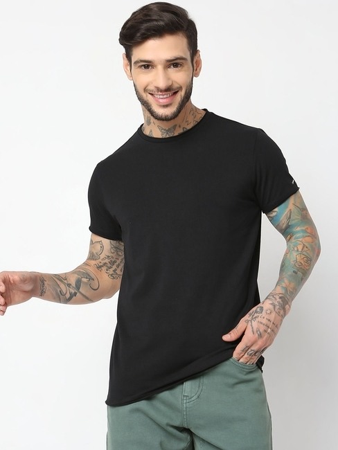GAS | Slim Fit Half Sleeve Solid T-Shirt