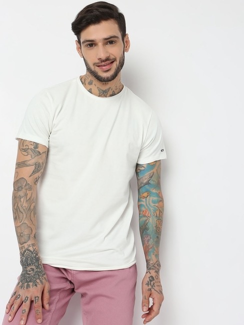 GAS | Slim Fit Half Sleeve Solid T-Shirt