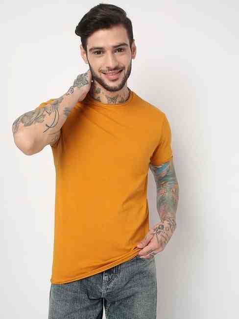 GAS | Slim Fit Half Sleeve Solid T-Shirt