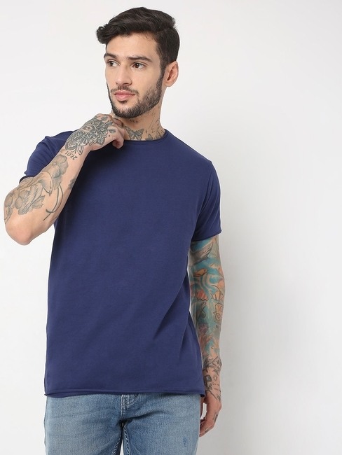 GAS | Slim Fit Half Sleeve Solid T-Shirt