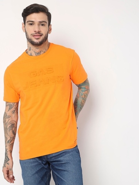 GAS | Regular Fit Half Sleeve Solid T-Shirt