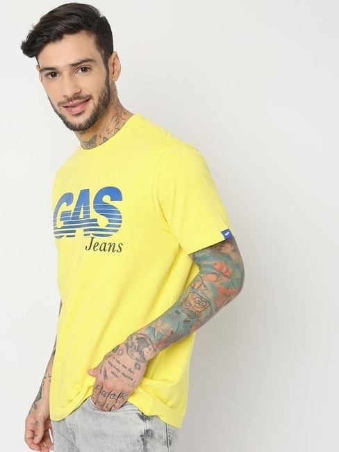 GAS | Regular Fit Half Sleeve Solid T-Shirt