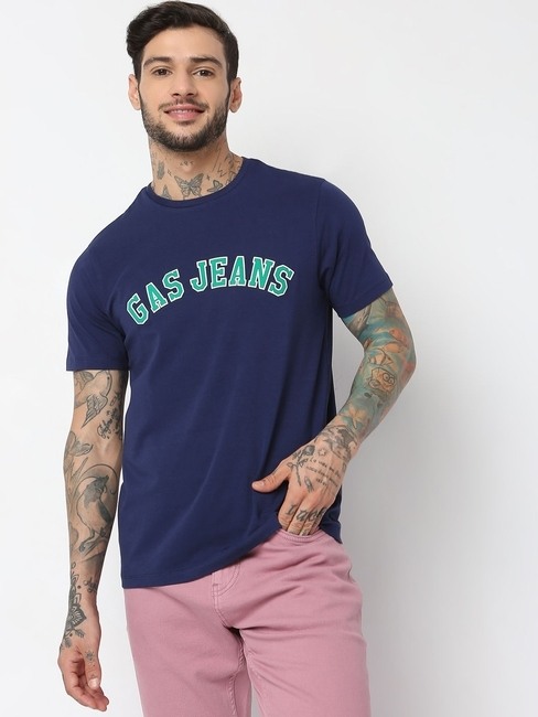 GAS | Regular Fit Half Sleeve Printed T-Shirt