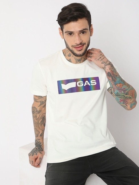 Regular Fit Half Sleeve Printed Cotton Lycra T-Shirt