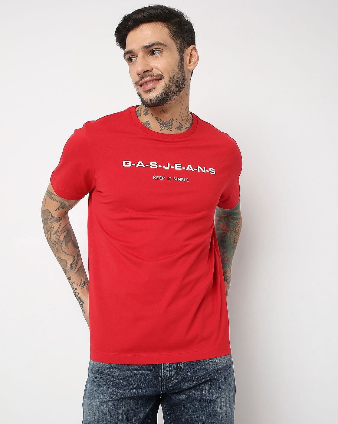 GAS | Regular Fit Half Sleeve Printed T-Shirt