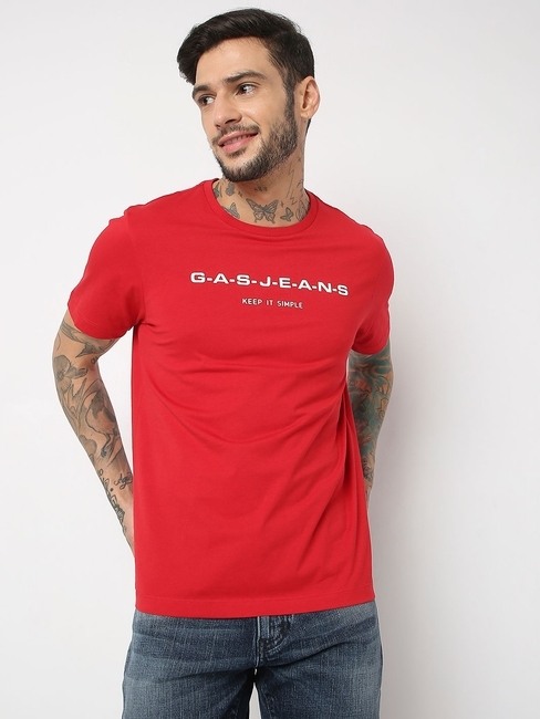 GAS | Regular Fit Half Sleeve Printed T-Shirt
