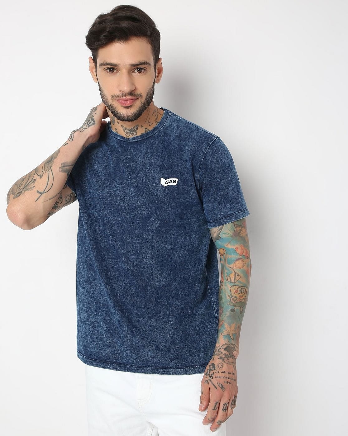 GAS | Regular Fit Half Sleeve Solid T-Shirt