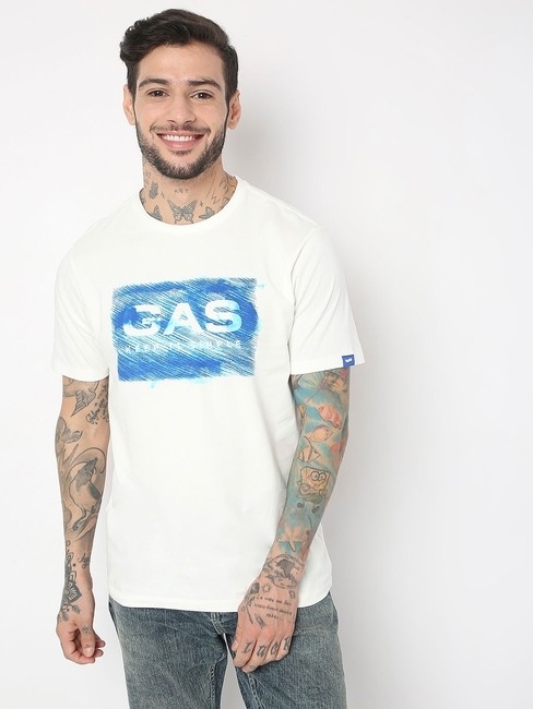 GAS | Regular Fit Half Sleeve Printed T-Shirt