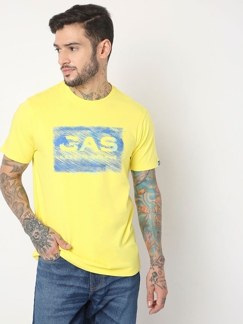 GAS | Regular Fit Half Sleeve Printed T-Shirt