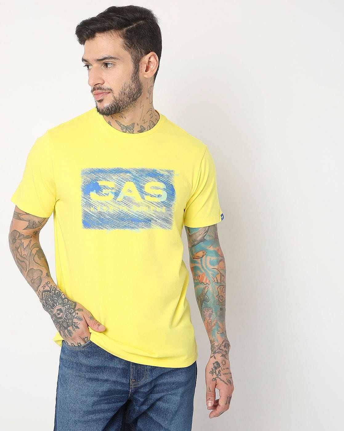 GAS | Regular Fit Half Sleeve Printed T-Shirt