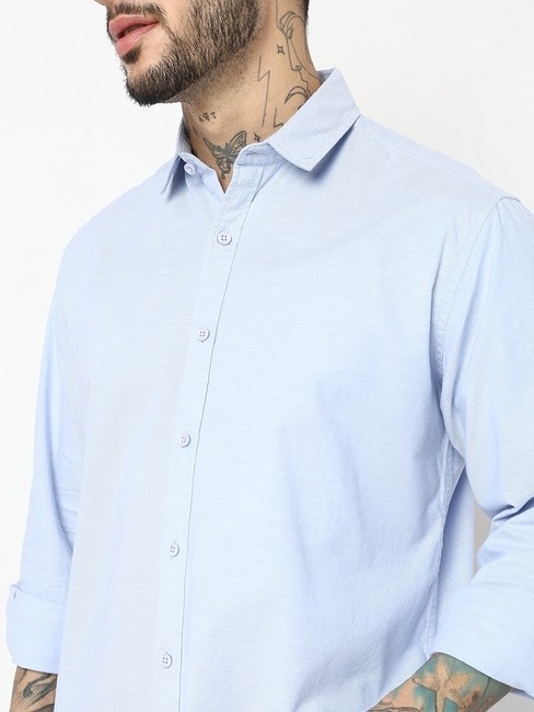 Regular Fit Full Sleeve Solid Shirts