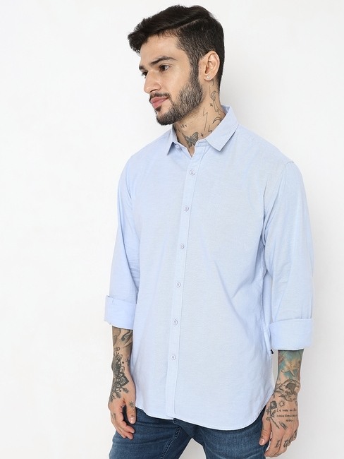 Regular Fit Full Sleeve Solid Shirts