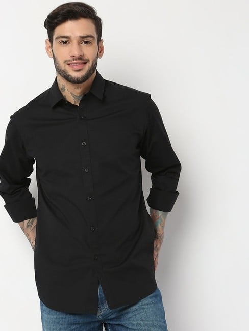 GAS | Regular Fit Full Sleeve Solid Shirts