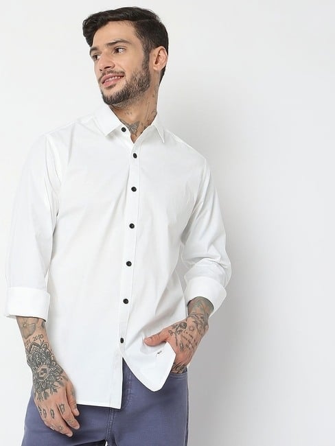 GAS | Regular Fit Full Sleeve Solid Shirts