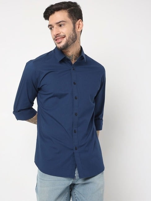 GAS | Regular Fit Full Sleeve Solid Shirts