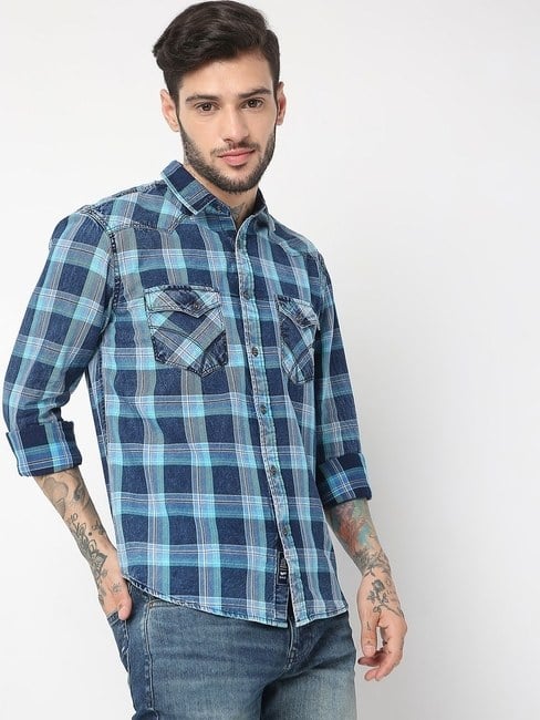 GAS | Regular Fit Full Sleeve Checks Shirts