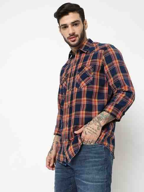 GAS | Regular Fit Full Sleeve Checks Shirts