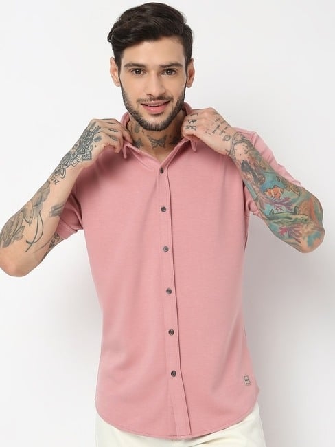 GAS | Slim Fit Half Sleeve Solid Scuba Shirts