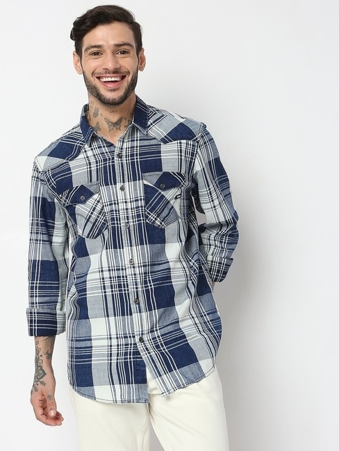 GAS | Regular Fit Full Sleeve Checks Shirts