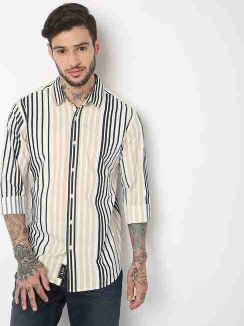 GAS | Regular Fit Full Sleeve Stripes Shirts