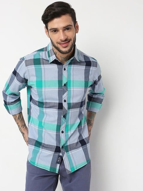 GAS | Regular Fit Full Sleeve Checks Shirts