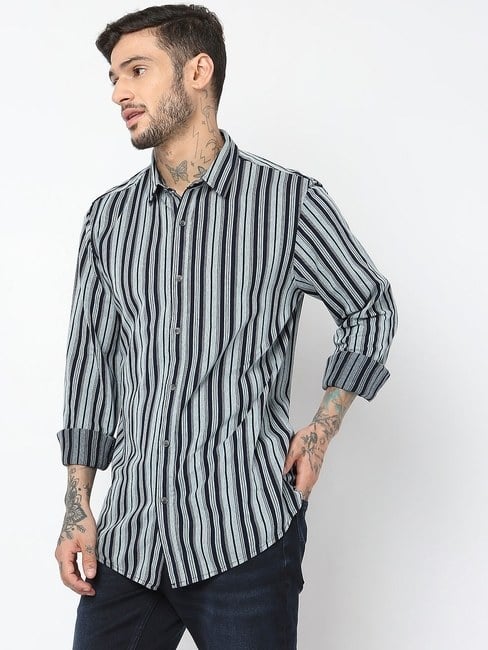 GAS | Regular Fit Full Sleeve Stripes Knit Shirts