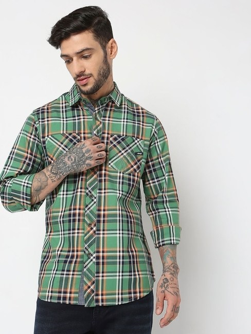 GAS | Regular Fit Full Sleeve Checks Shirts